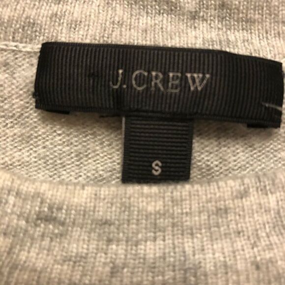 J. Crew Gray Colorblock Lace Wool Sweater S - Picture 4 of 4